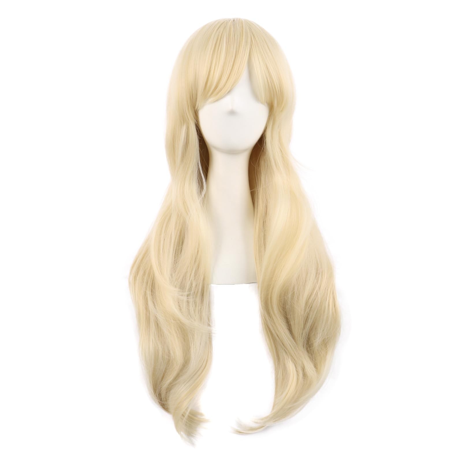 28 Inch/70 cm Women Side Bangs Long Curly Hair Cosplay Synthetic Wig (Mixed B…