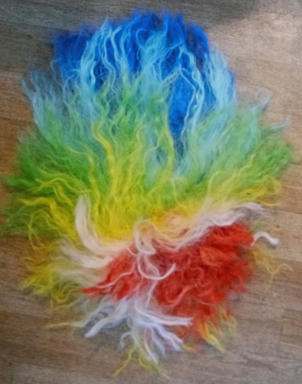 NOS VTG RARE WILD 80’s Japan DELUX, Rainbow LGBTQ Gay Pride MULLET WIG LG/XLG