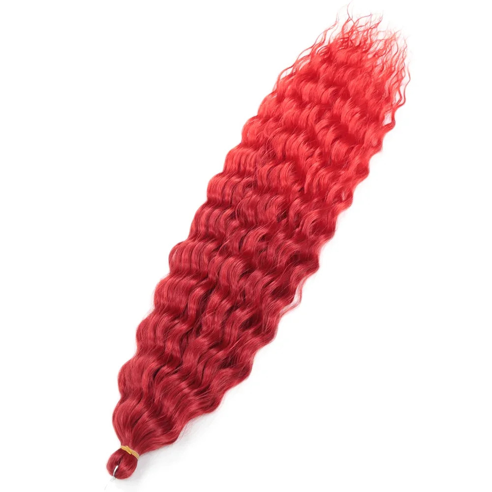 Ariel afro Curl Water Wave Braiding Hair Synthetic Crochet Blonde Pink Ombre