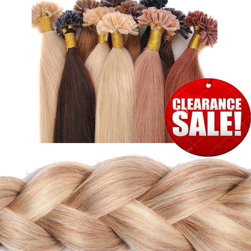 AAA 300S 1g U Nail Tip Keratin Real Human Hair Extensions Pre bonded 18″ 20 22″