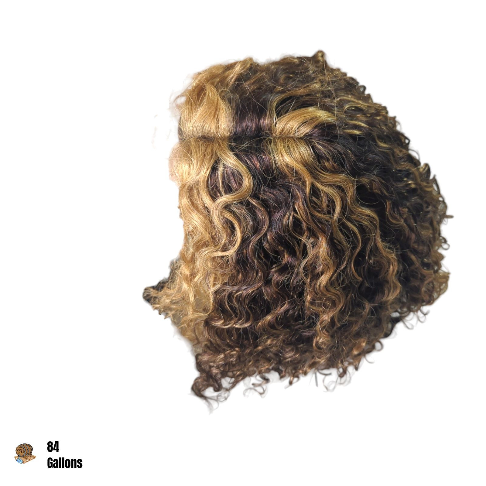 STYLE ICON Pl4/27 12 inch Human Hair Wig Short Curly Deep Wave with T-Part