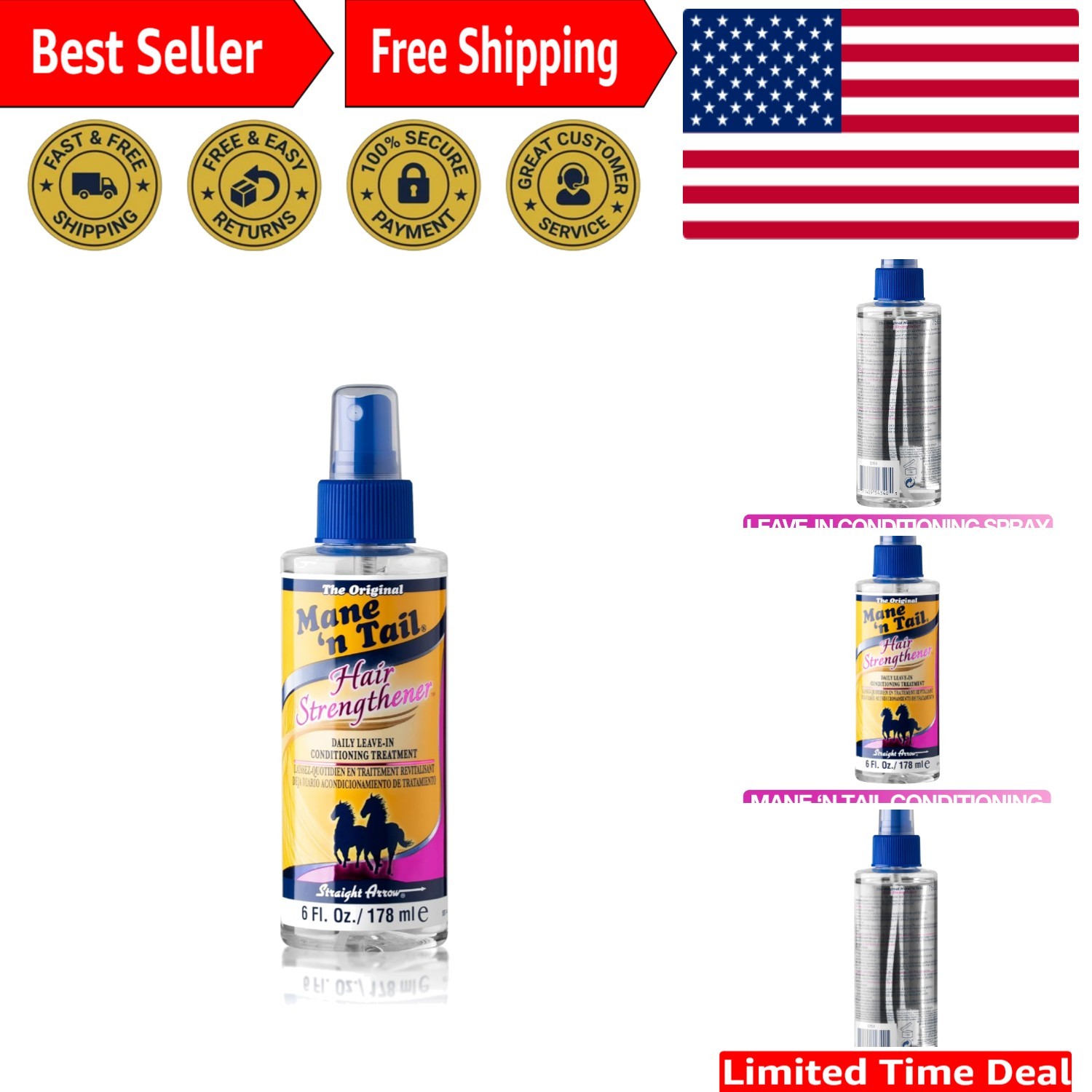 Hydrating Leave-In Hair Treatment, 6oz – Protect & Strengthen for All Hair Types