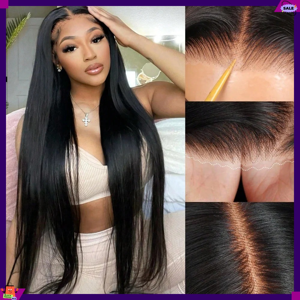 Straight Pre Cut Glueless Wig Pre Plucked HD Lace Wigs Real Human Hair For Women