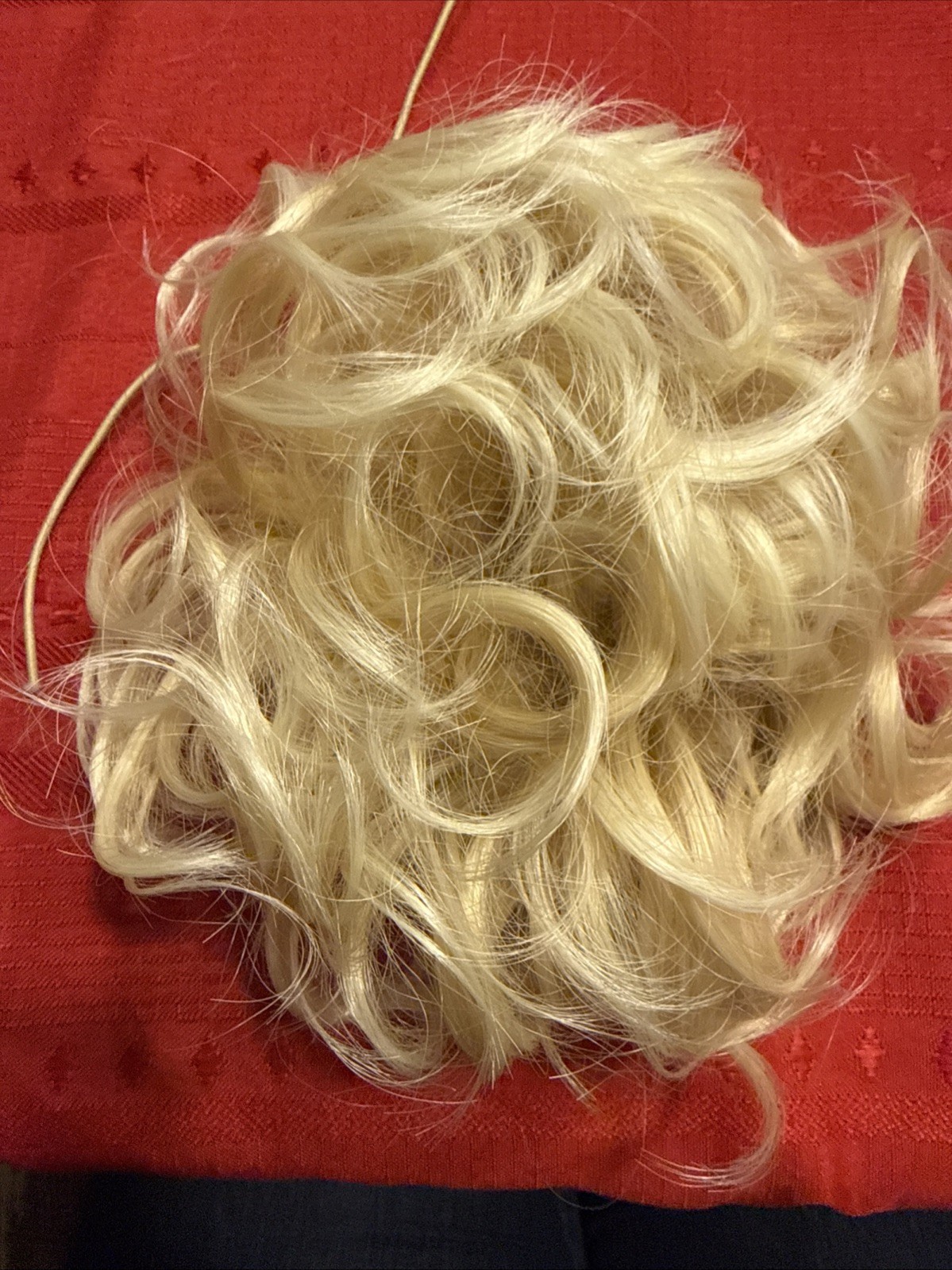 synthetic hair Bun Light Blonde With String And Comb Very Soft 529