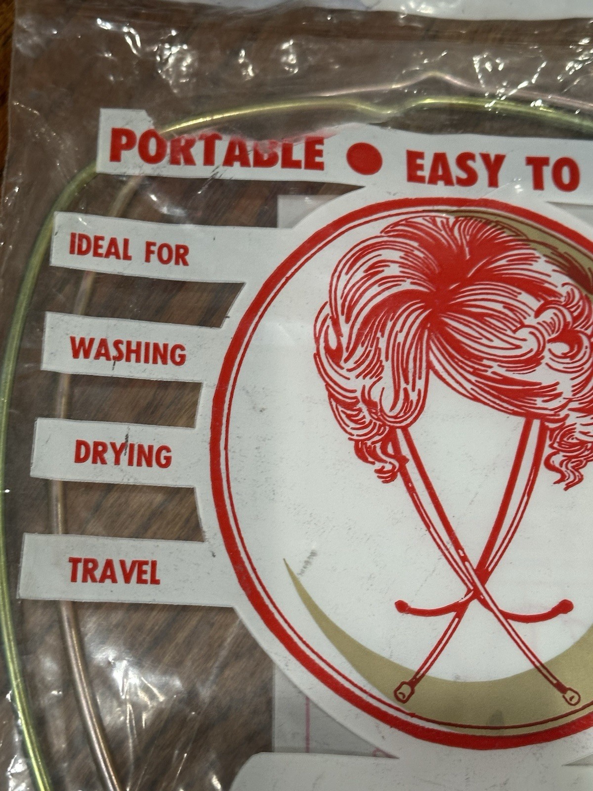 Vintage Wig Care Support Stand Portable Made In USA Wire