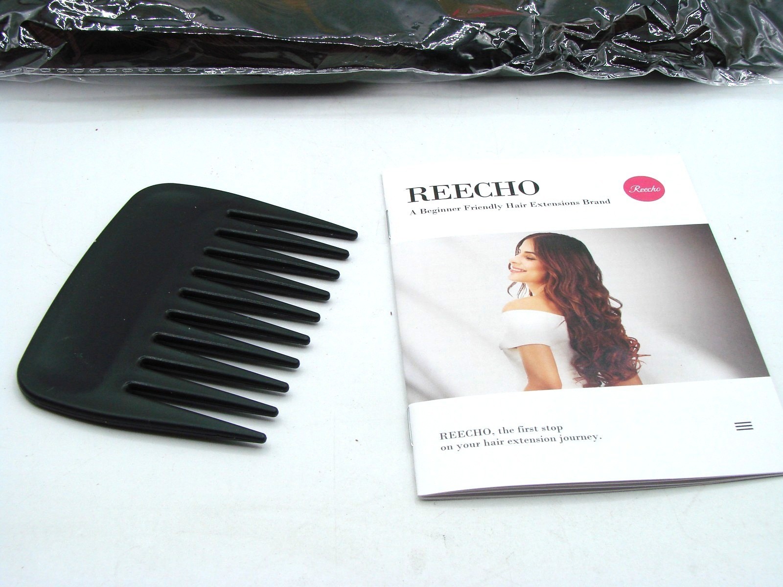 NEW Reecho Chocolate Brown 2pc Clip In Hair Extensions Long Straight Wavy Thick