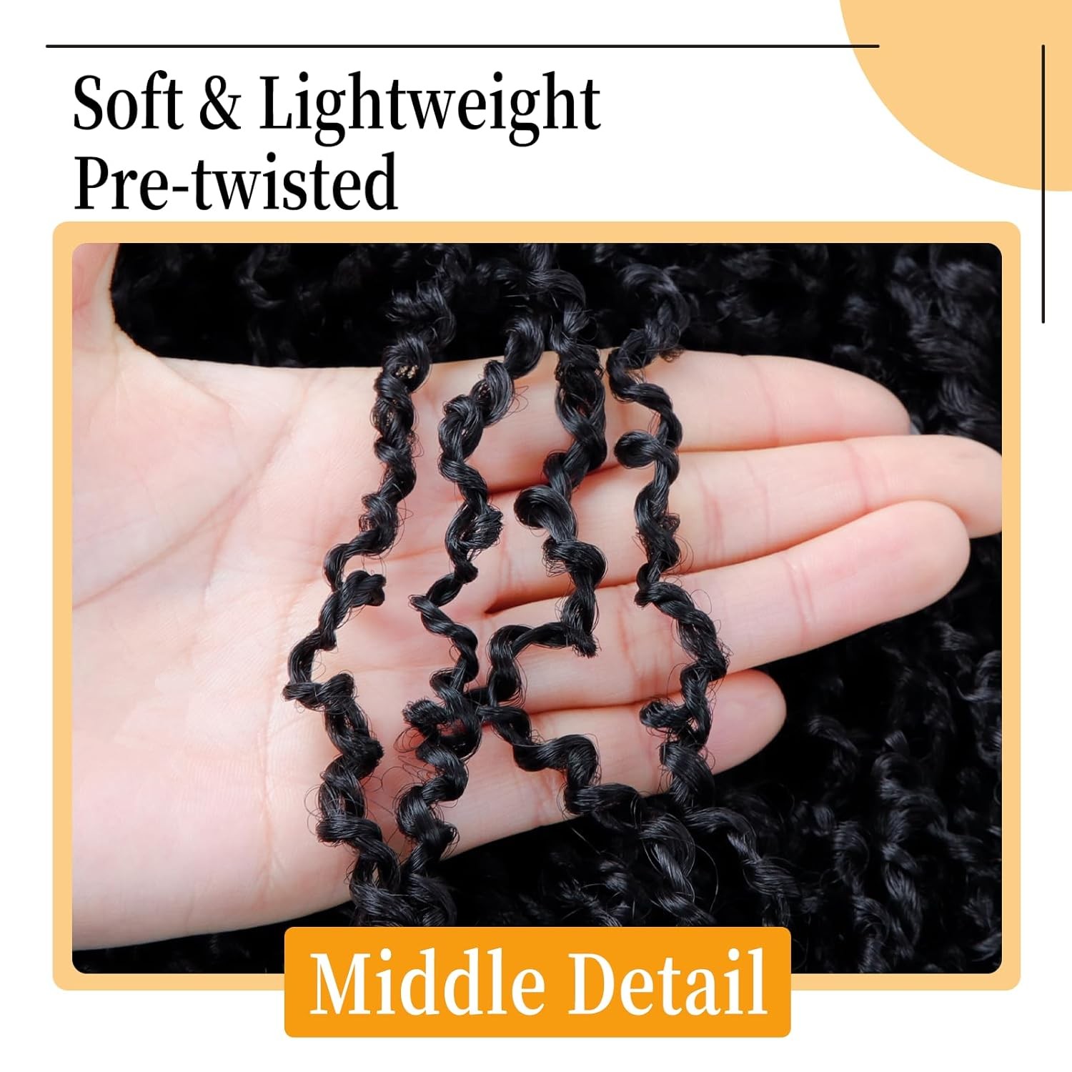8 Packs Bohemian Box Braid Hair Crochet Box Braids with Curly Ends 2 Inch God…