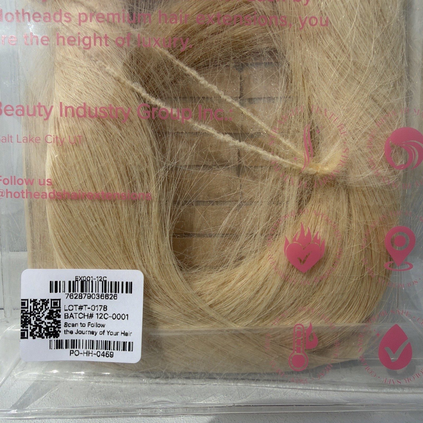 Hotheads Tape In Extensions LUSH Originals 26” 20 Pieces Topaz #60C Blonde NEW