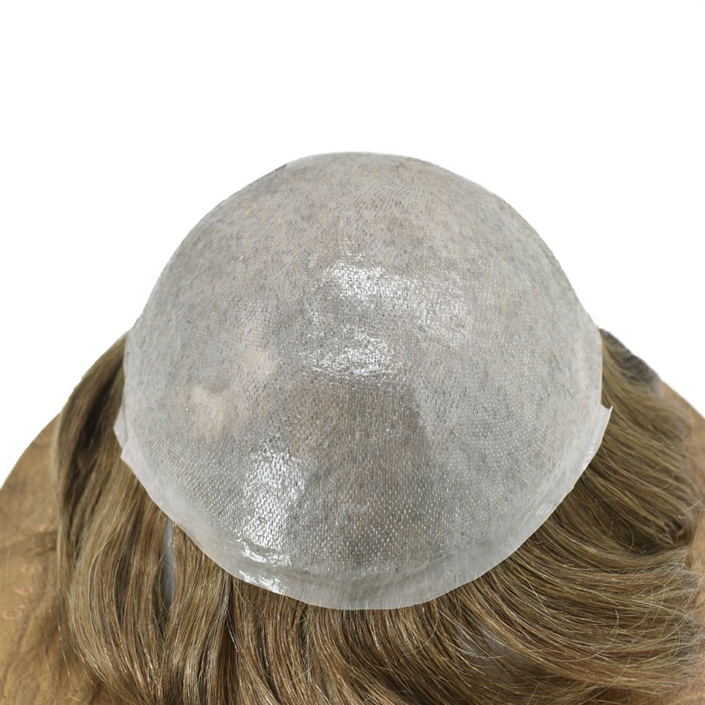 Invisible Ultra Thin Skin Mens Toupee Hair Replacement Poly Hairpiece PU Systems
