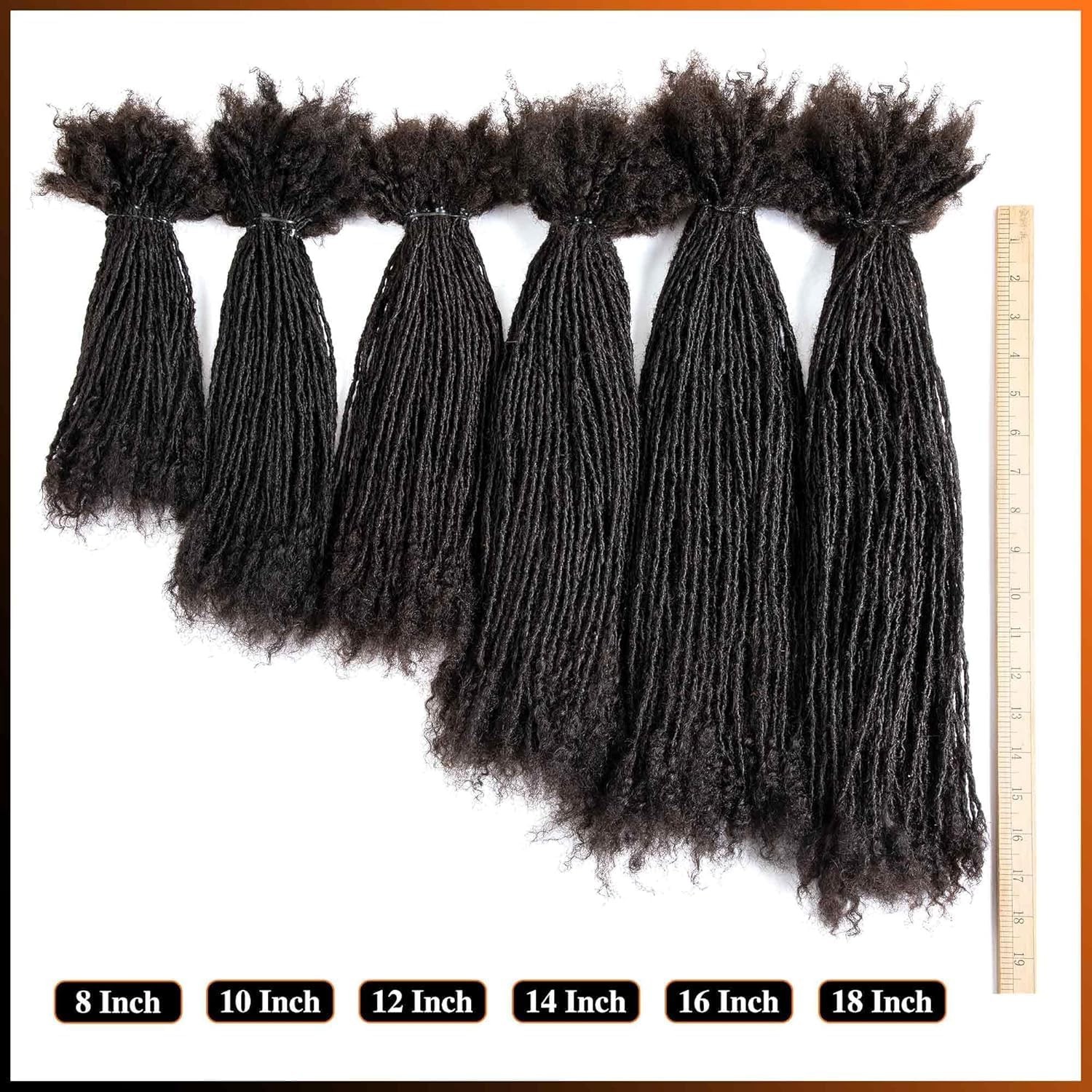 Originea 8-18 Inch 0.1 0.2 0.4 Thick Curly Tips Interlocked Sister Locs Human Ha