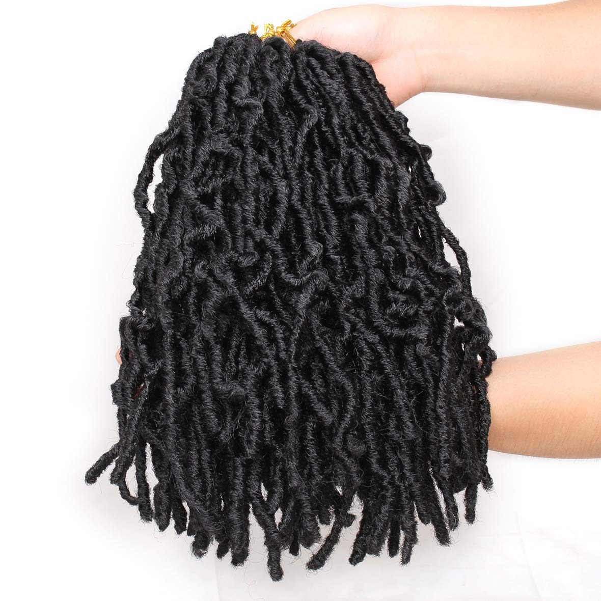 12 Inch Short Soft Locs Crochet Braids Hair For Distressed Butterfly Locs Bla…