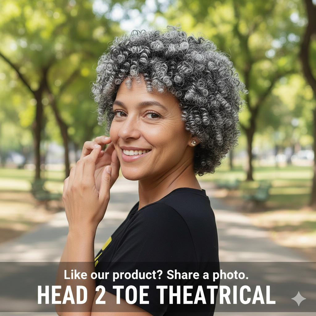MIMAN Tight Curl Short Black Grey Afro Wig curly kink twist woman synthetic 10″