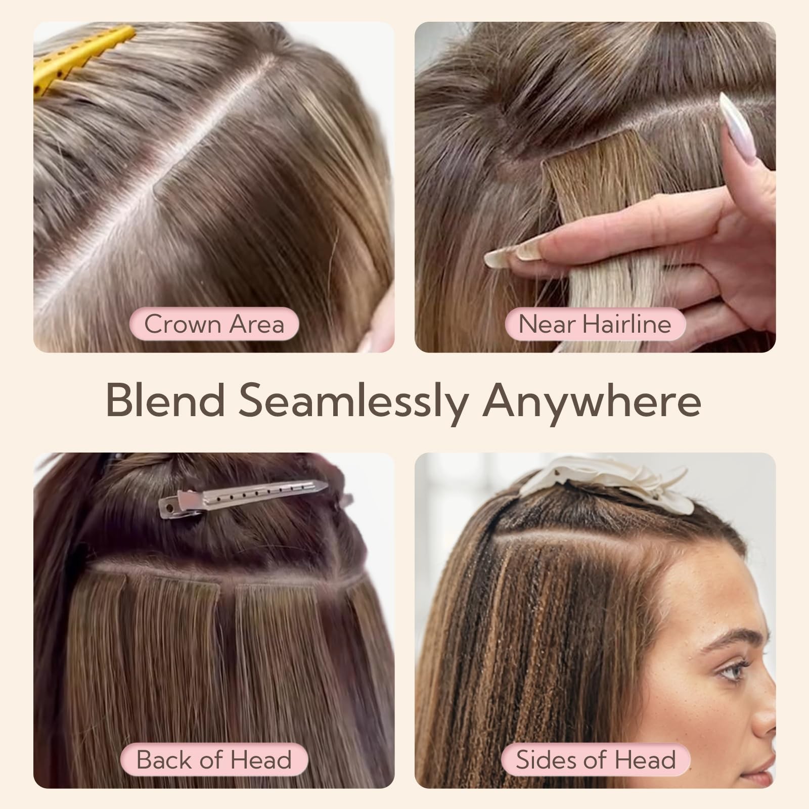 Hotbanana Invisi Edge Tape In Hair Extensions Human Hair 14Inch 50G 20Pcs