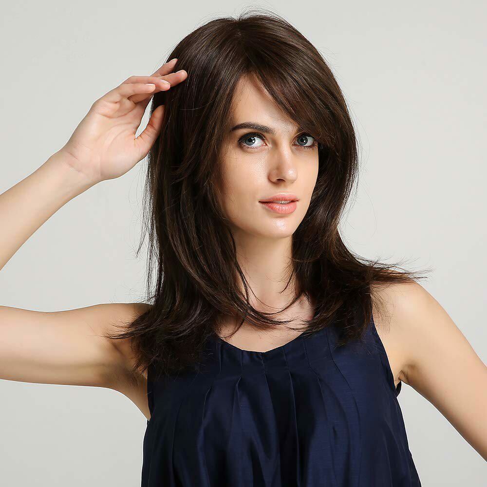 Mono-Filament Top Wig Lace Front Hand-Tied Wigs Monofilament Top Wigs Brown Wigs