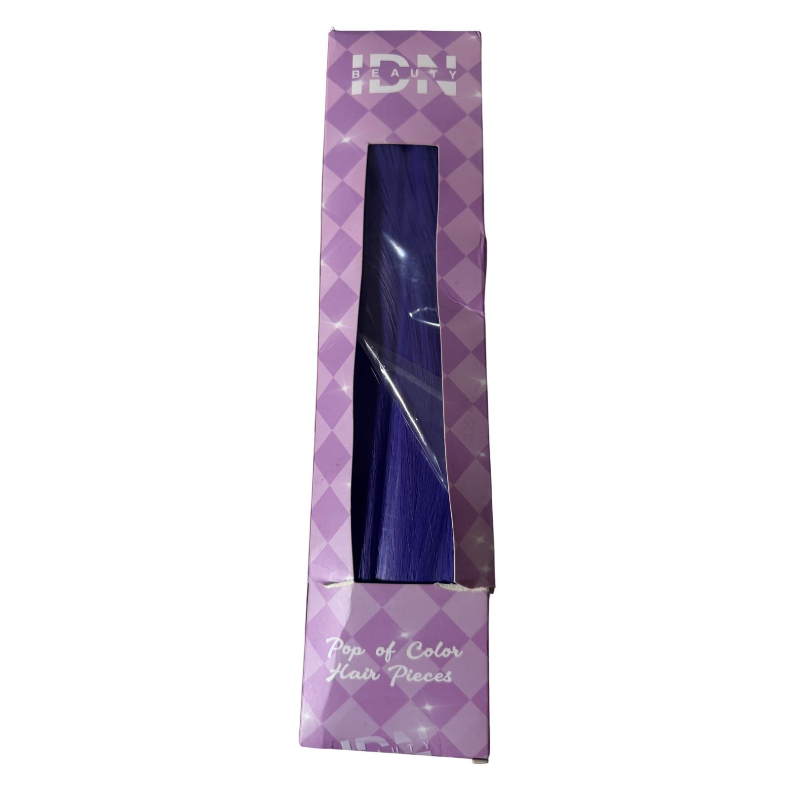 NEW IDN BEAUTY Clip in Hair Deep Purple 24 Inch Straight Synthetic Hair