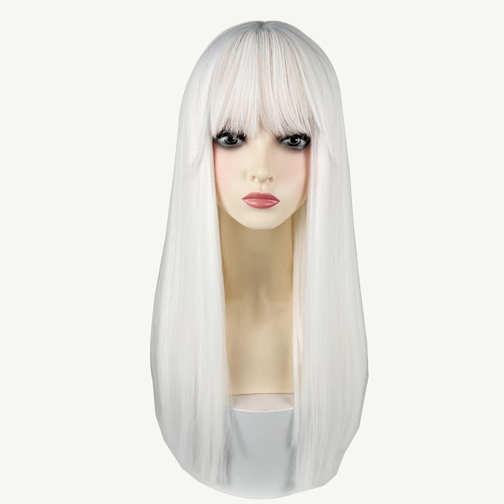 22 Inches long Hair Wig for Women Black Synthetic Hair Natural Long Straight …