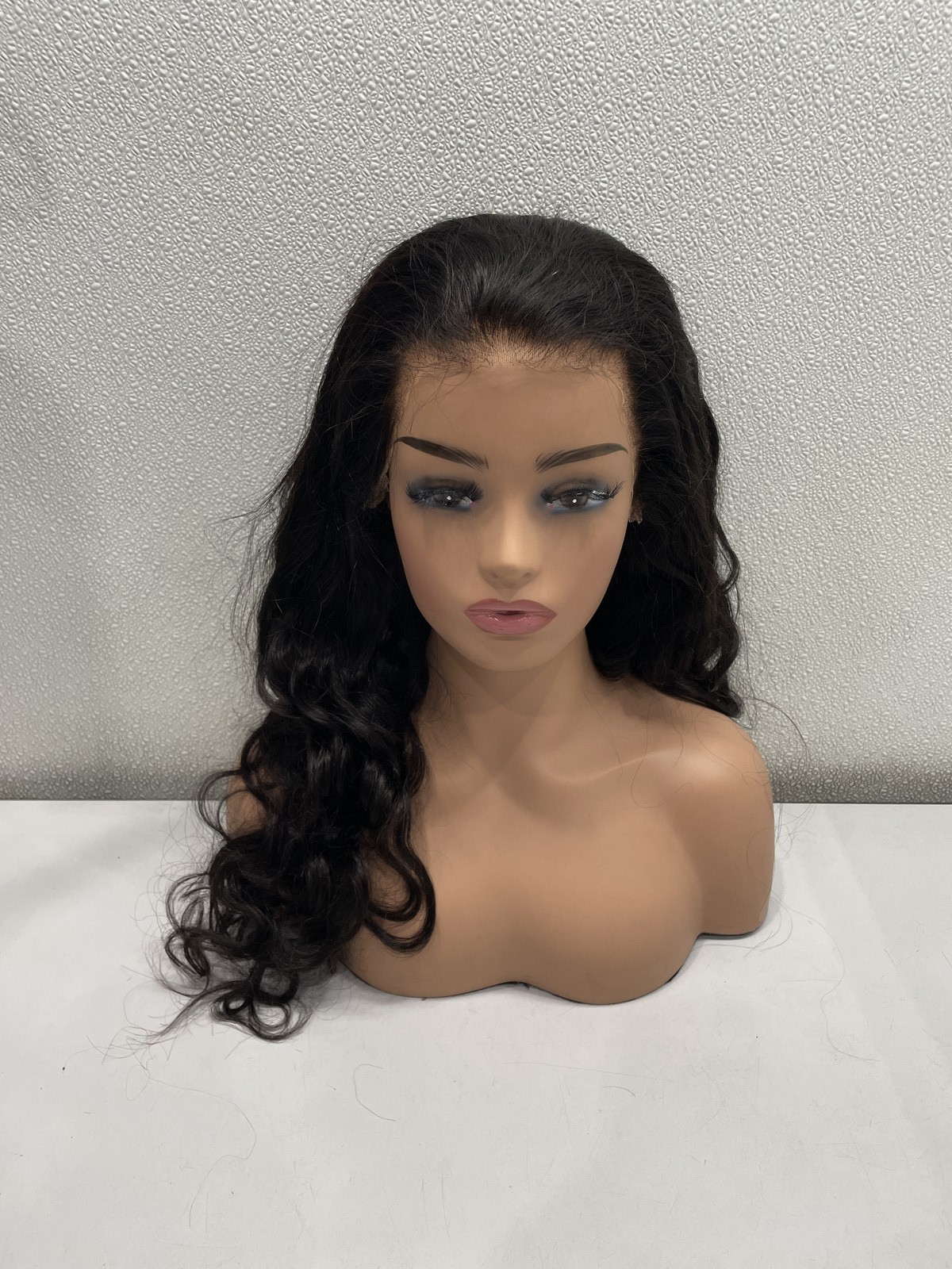 OQ 24″ Hair Natural Black Body Wave Human Hair Invisi Drawstring 360 Wig