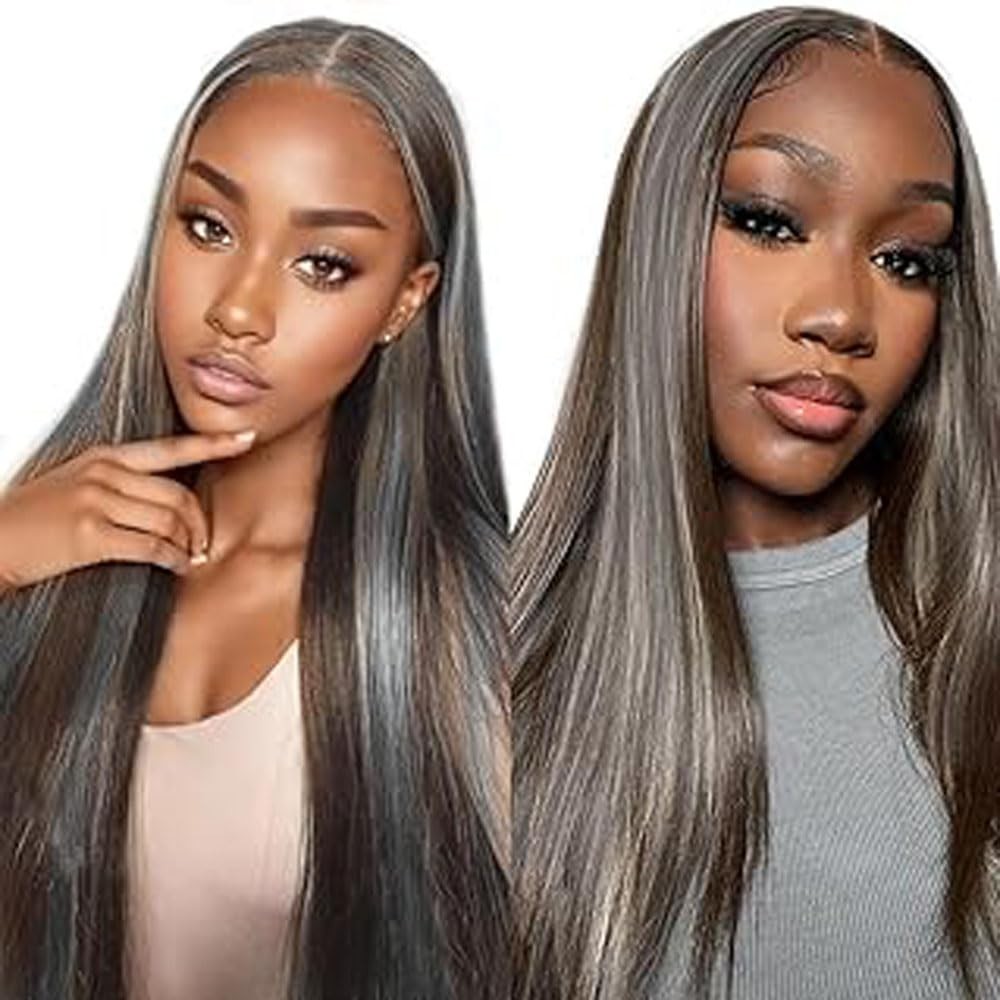 Labamiya P4/Grey Human Hair Bundles 20 22 24 Inch Straight Wave Human Hair