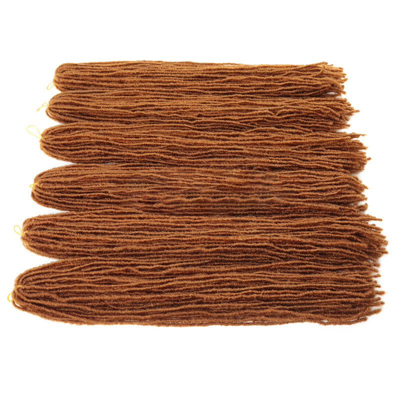 18″ Thin Soft Faux Locs Micro Dreads Sister Locks Crochet Braids Hair Extensions