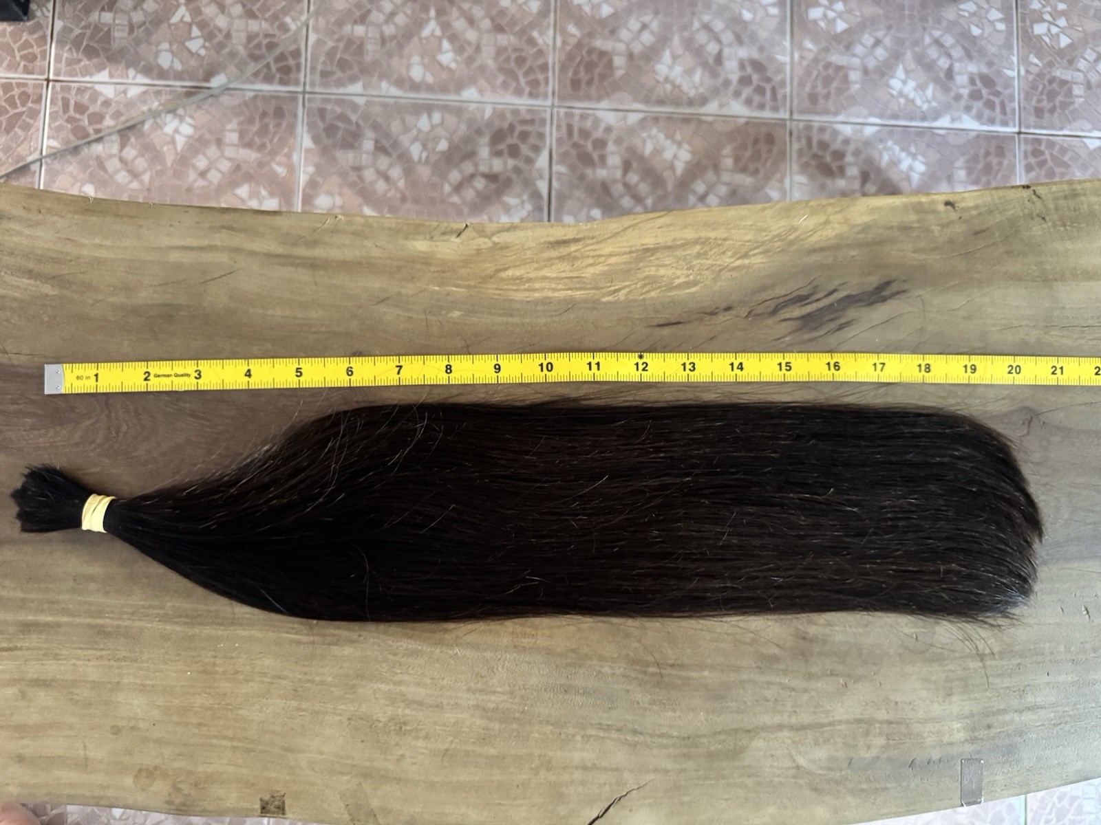 1594 Natural Human Hair Ponytail Straight Real Hair 21 Inch 65 G