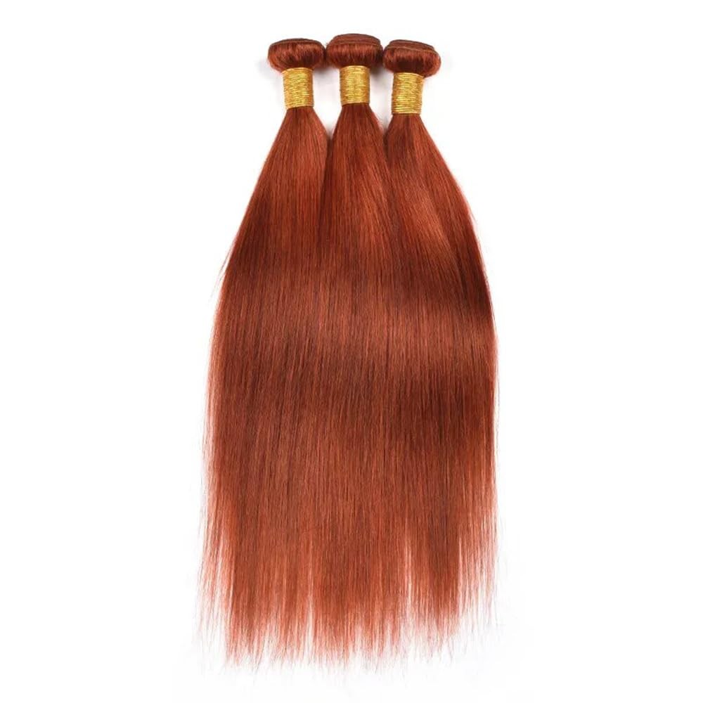 Qeuope Orange Straight Bundles Color 350 Human Hair Bundles 22 24 26 Inch 8A