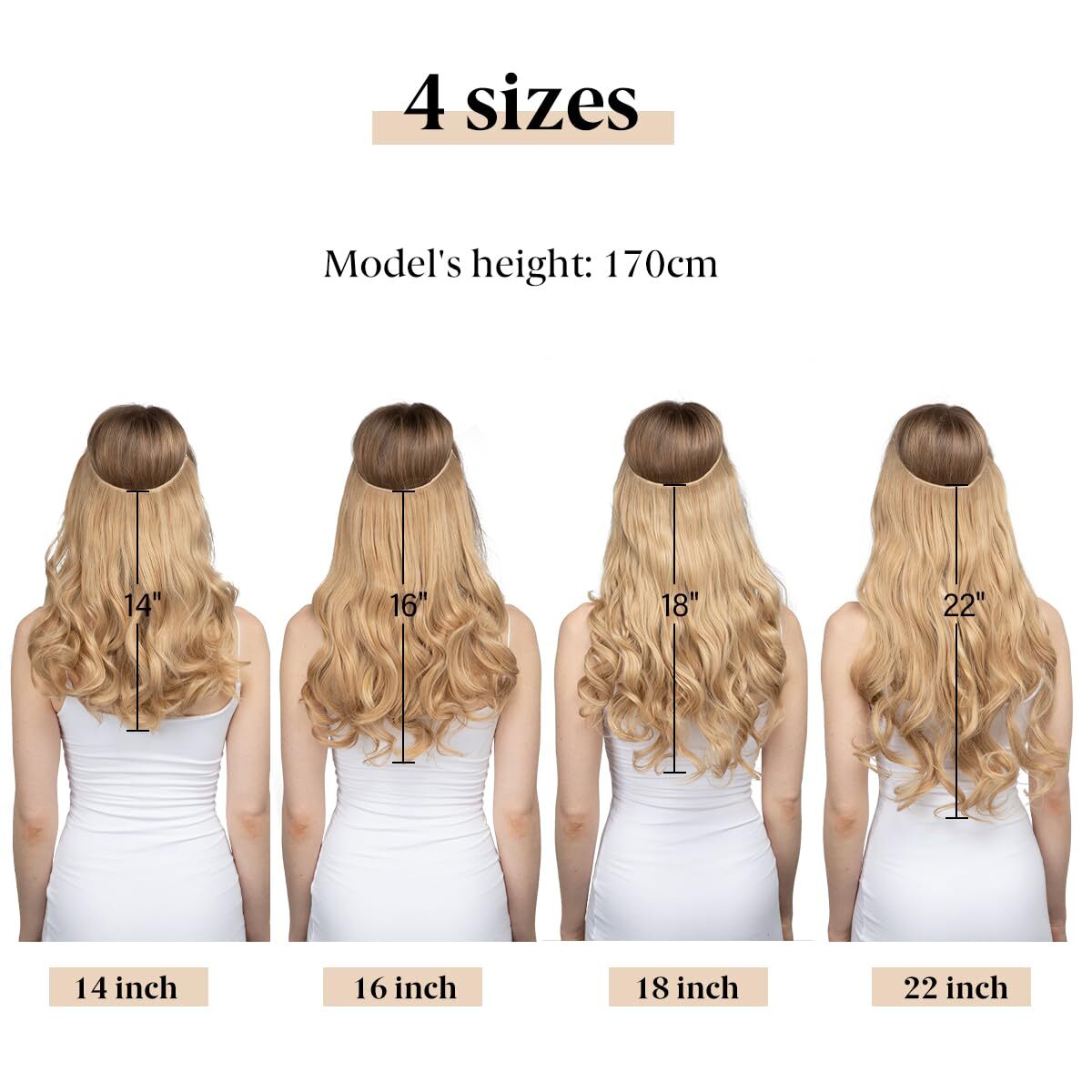 Invisible Wire Hair Extensions with 3 Clips Long Synthetic WavyExtenciones De Ca