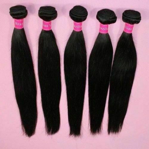 1/2/3/4/5BUNDLE BRAZILIAN VIRGIN HUMAN HAIR NATURAL COLOUR STRAIGHT 12A FASTSHIP