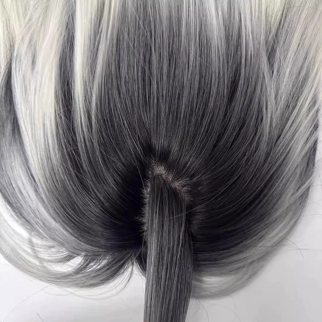 Hair Topper Clip in Topper Hairpiece Toupee for Women Fashion Black White topper