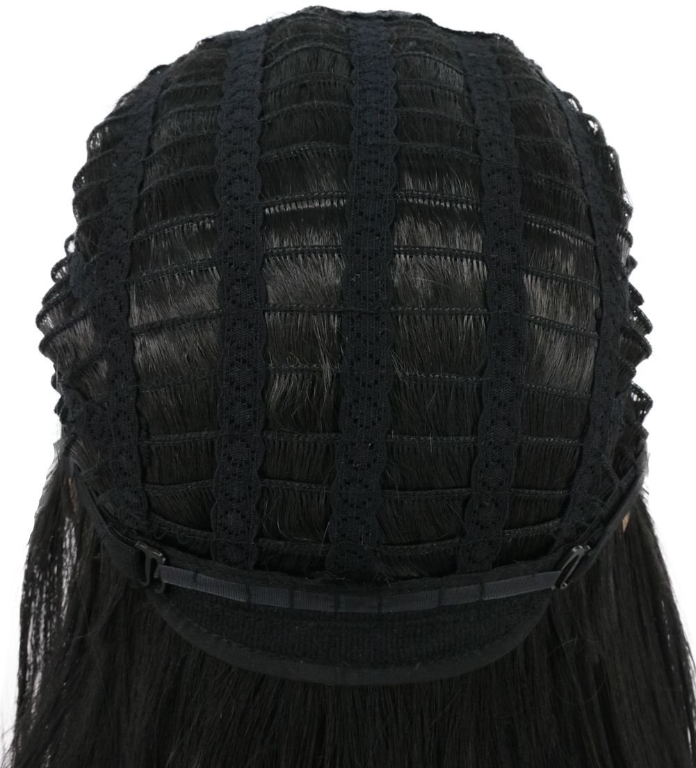 Men Long Wave Black Wig Gaston Colonial Wig Halloween Costume Cosplay Wig