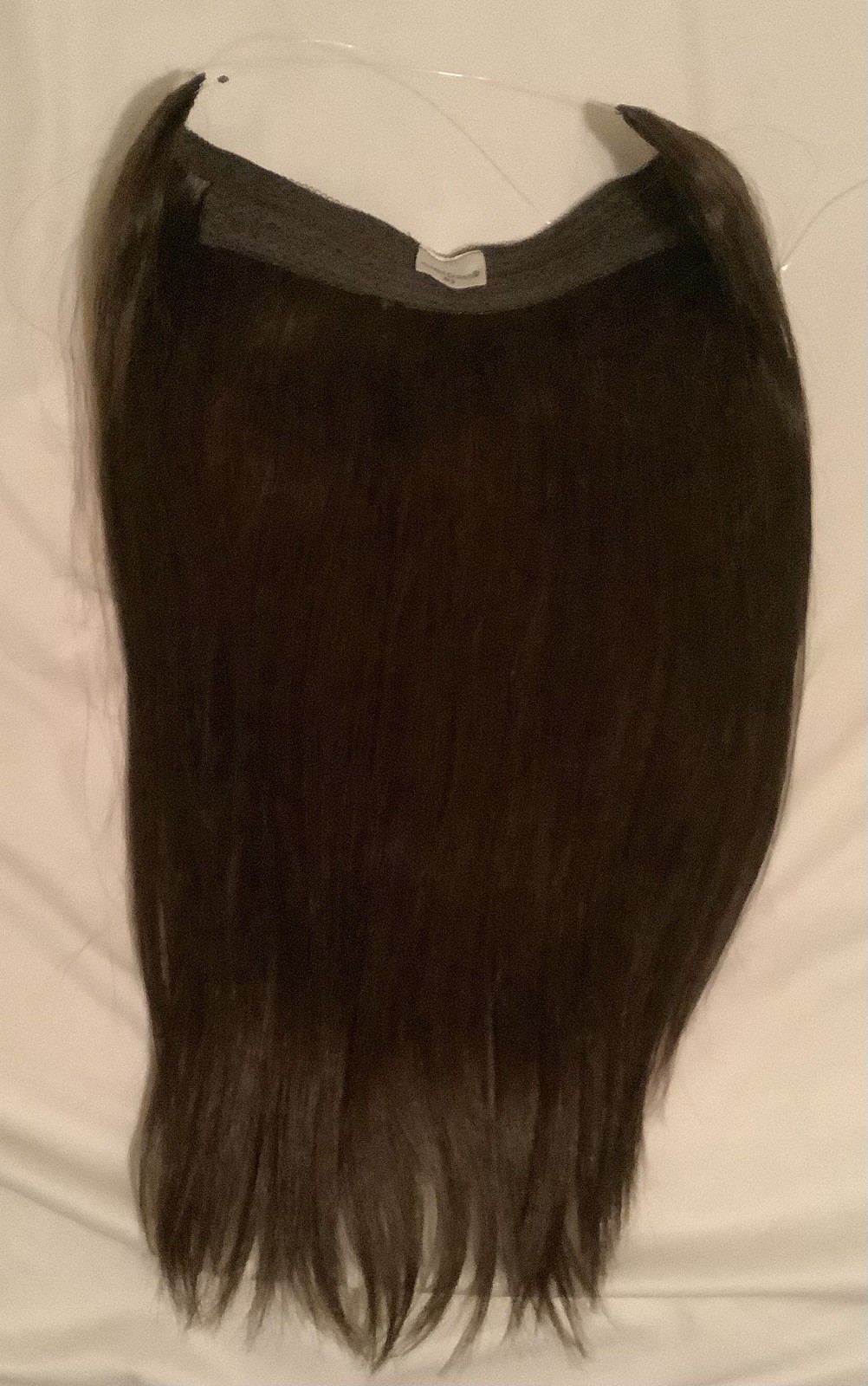 Hidden Crown Halo Hair Extension 18” Real Human Hair Medium Brown #3 Weft Piece
