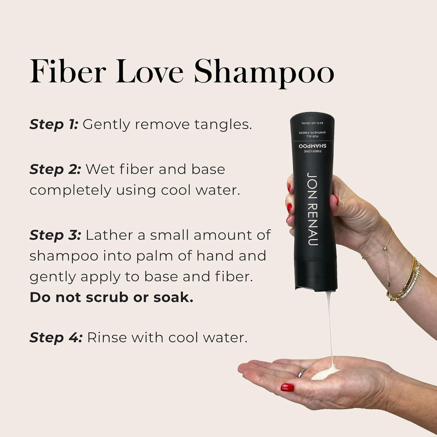 Fiber Love Wig Care Bundle, Synthetic Wig Shampoo and Leave in Conditioning Spra