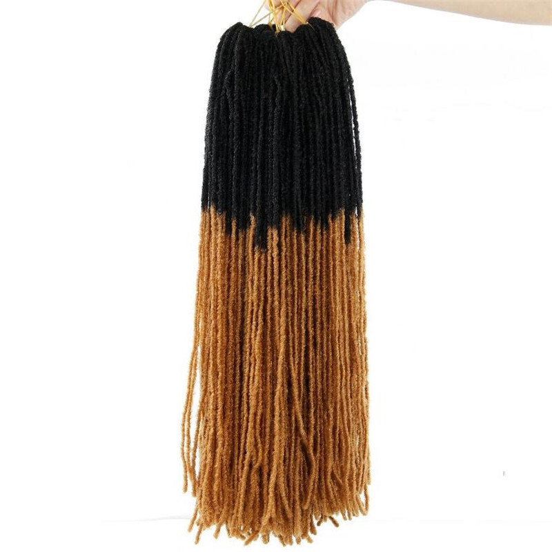 18″ Thin Faux Locs Micro Dreads Sister Locks Crochet Braids DE Hair Extension