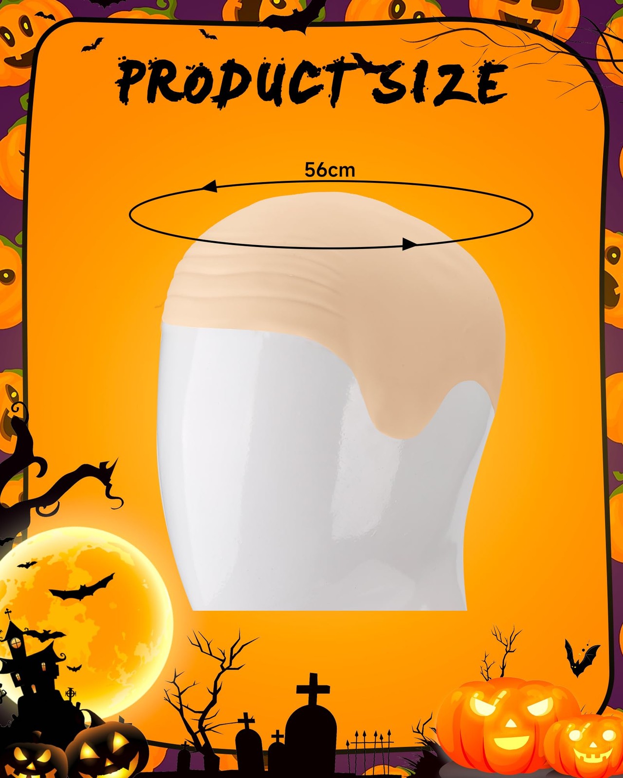 Hoedia 2-Pack Latex Bald Cap with 2 PCS Wig Caps 3 cm x 2 x 1 cm, Natural
