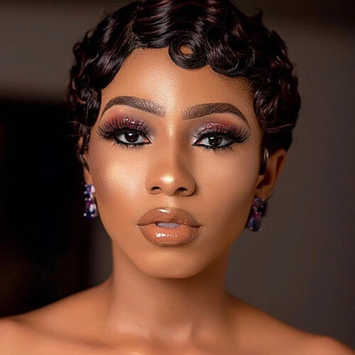 Natural Finger Wave Lace Front Human Hair Wigs for Women Daily Party L Part Lace