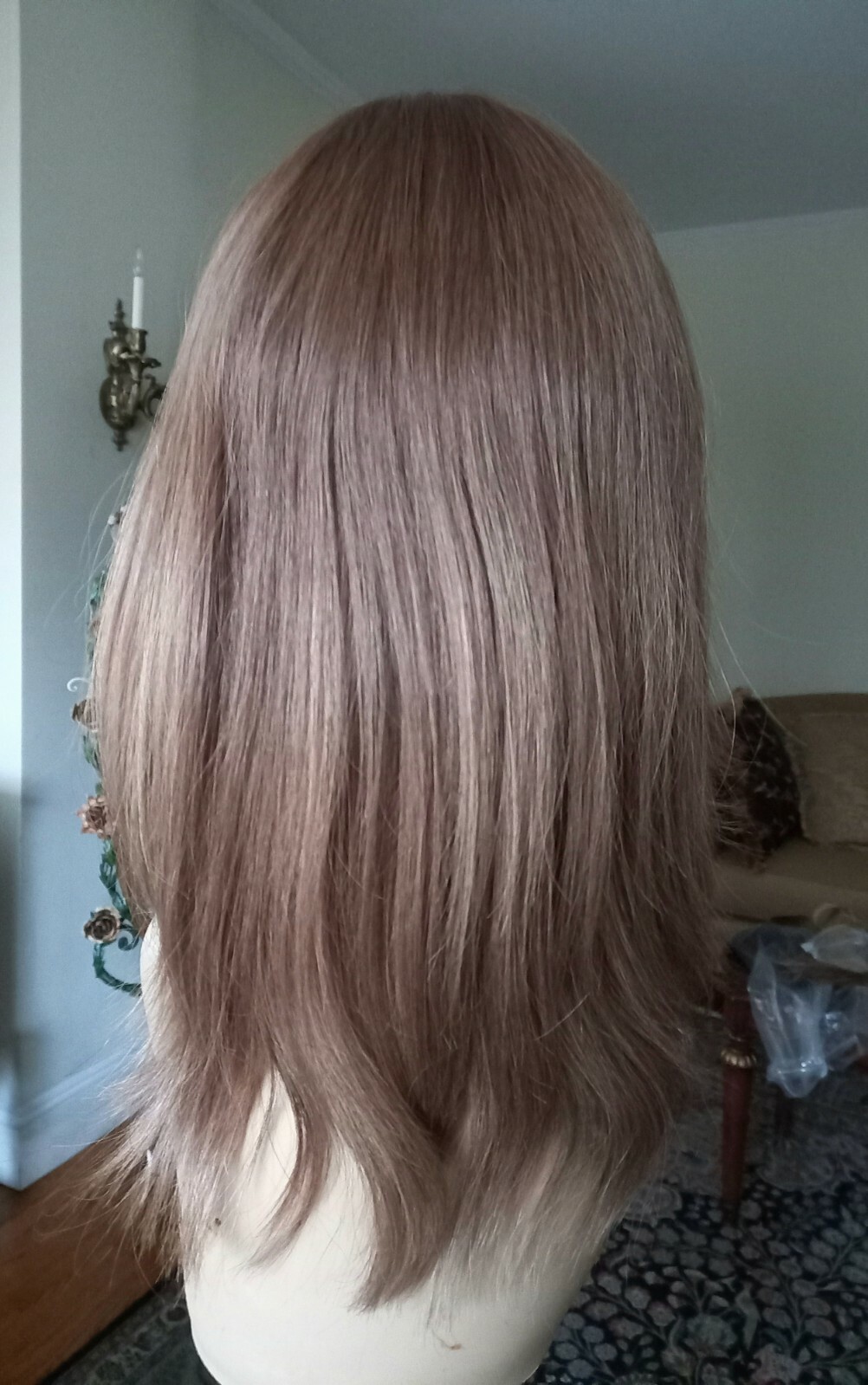 100% HUMAN HAIR LIGHT HONEY BROWN TOPPER SILKTOP 8″*8″ EUROPEAN DIRECTIONAL 15″