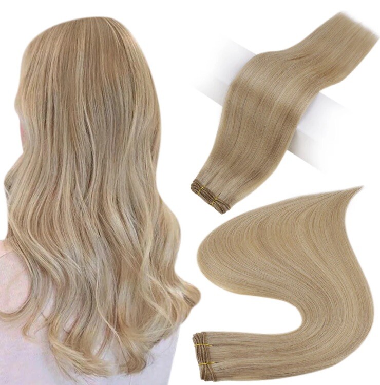 Full Shine 14″ Clip In Hair Extensions Remy Human Hair Balayage 7 Pieces 16P22