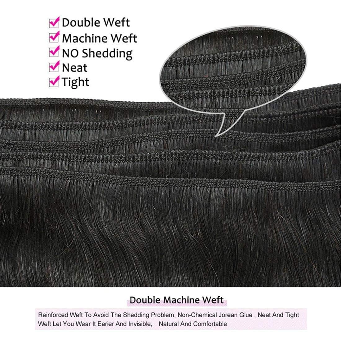 12A Human Hair Bundles 8 8 8 8 Inch 4 Straight Bundles Human Hair 100% Unprocess