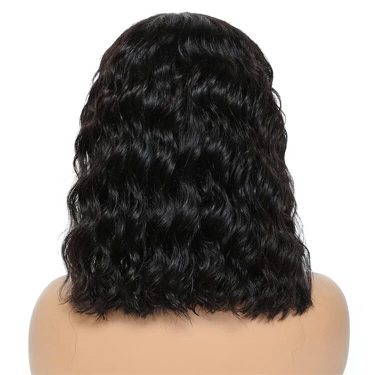 Short Bob Wig Lace Closure Curly Wave Deep Wave Lace Front Human Hair Wigs