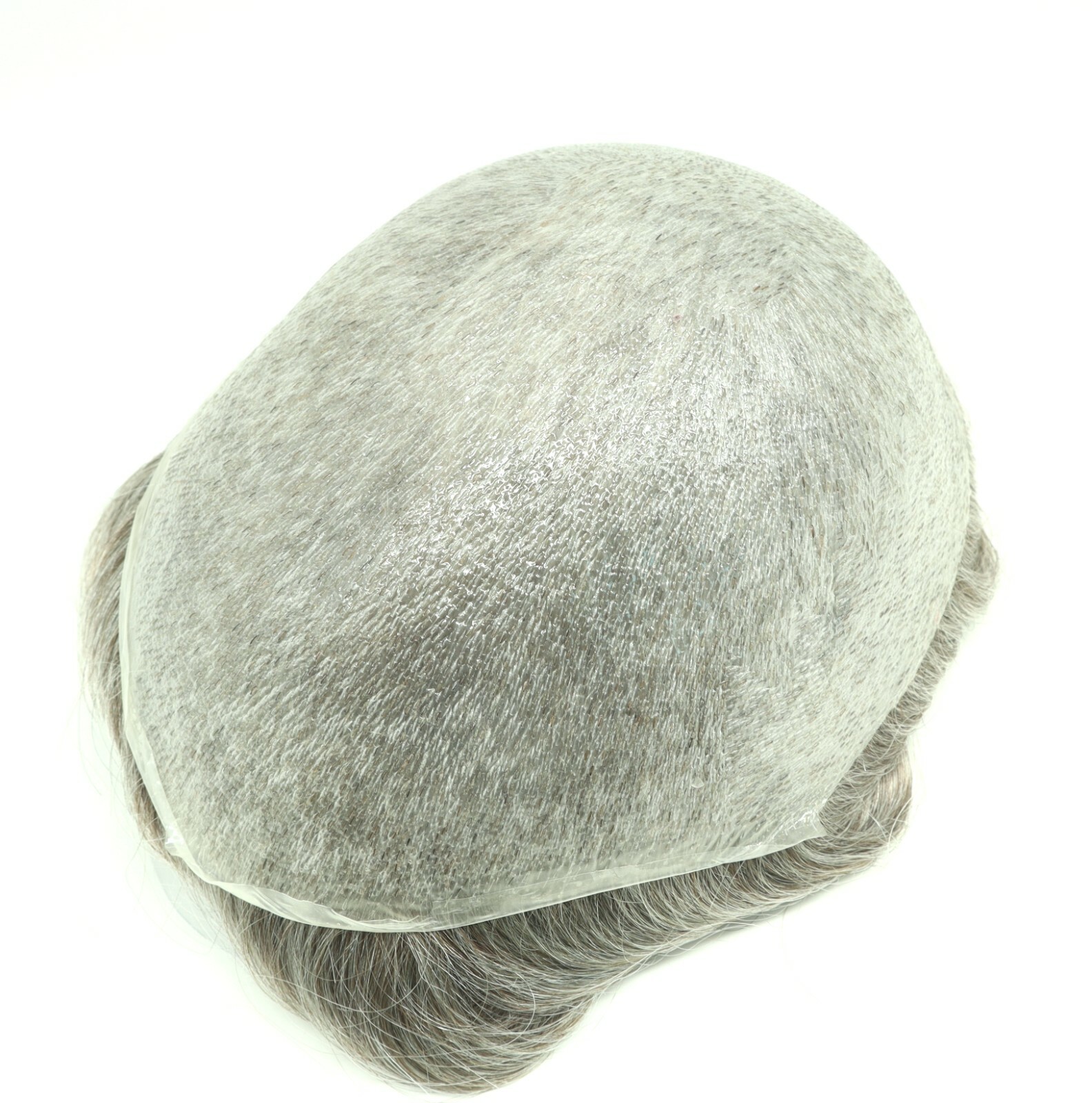 Natural Mens Toupee Hair Replacement System Super Thin Skin V Looped NG #565