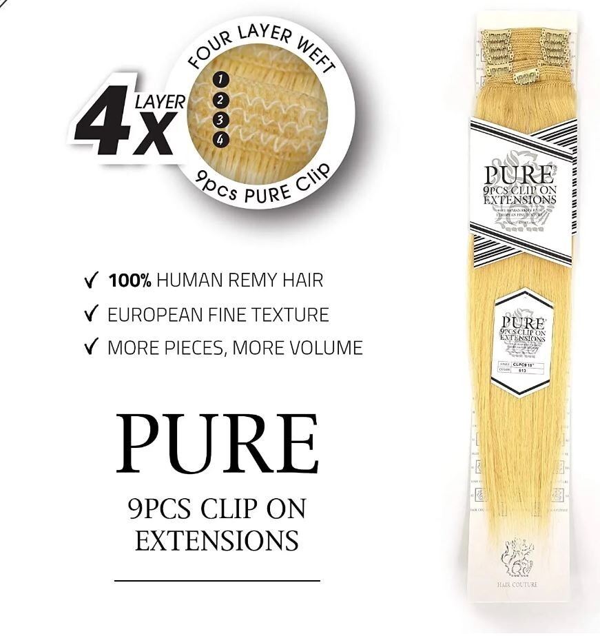 PURE 9PC CLIP-IN STRAIGHT CLPC918-18/24