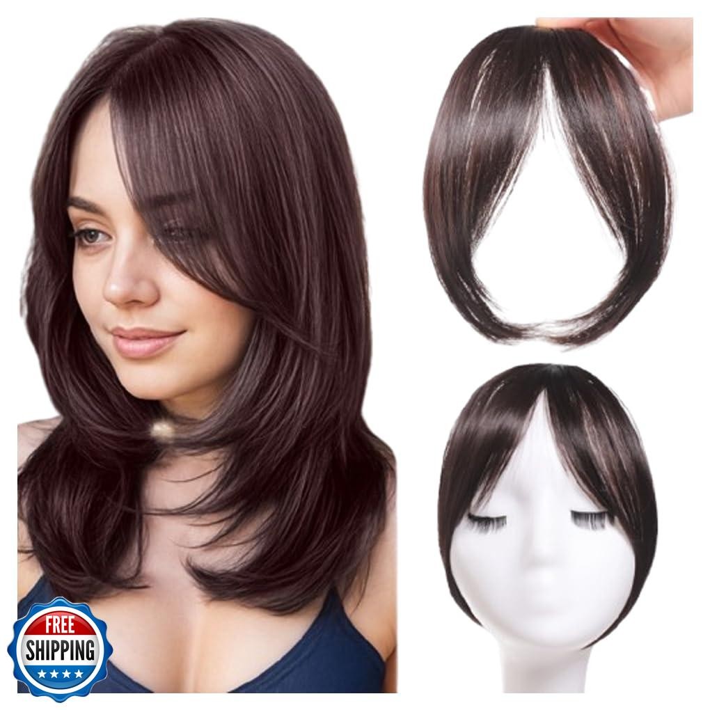 pretelytiti Bangs Hair Clip in Bangs Fringe with Temples Hairpieces for Women