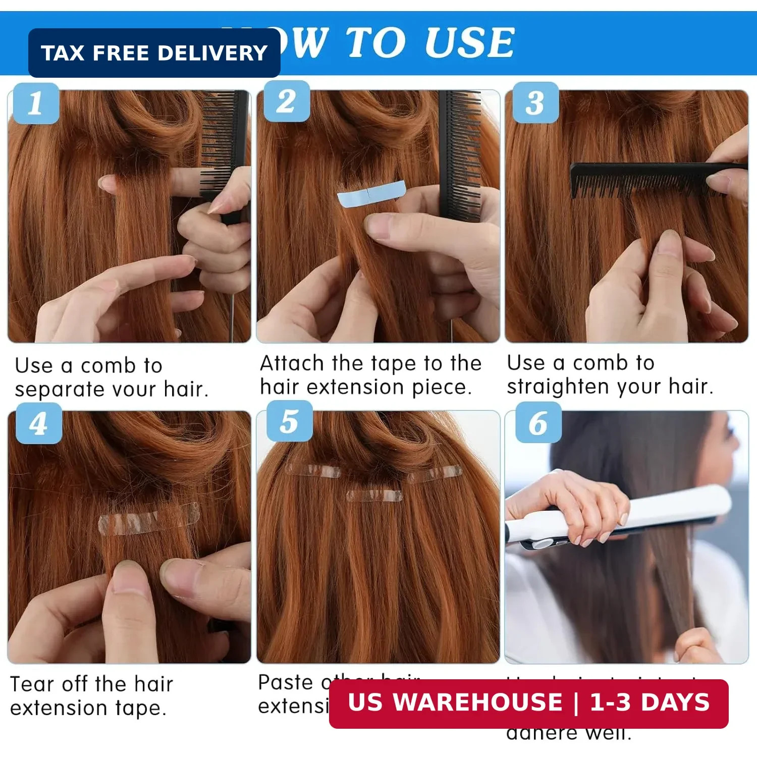 Mabor 240Pcs Tape for Hair Extensions, 1.58 x 0.32 Inch Human Replacement Tap…
