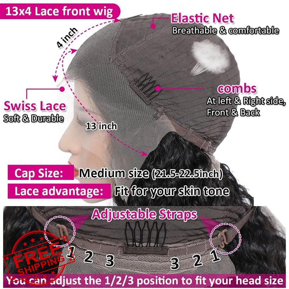 SISIFIRE Blonde Red Highlight Lace Front Wig