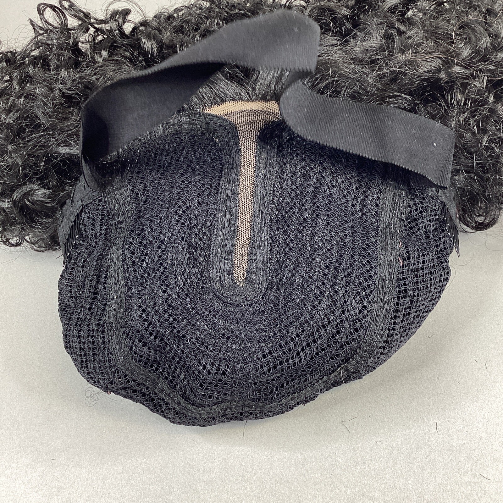 Damaris Long Curly #1B Off Black Premium Synthetic Lace Part Wig