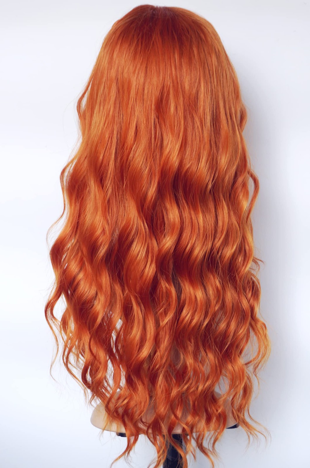 Long ginger red wig,red curly wig synthetic Heat Resistant Fiber 28inches lon…