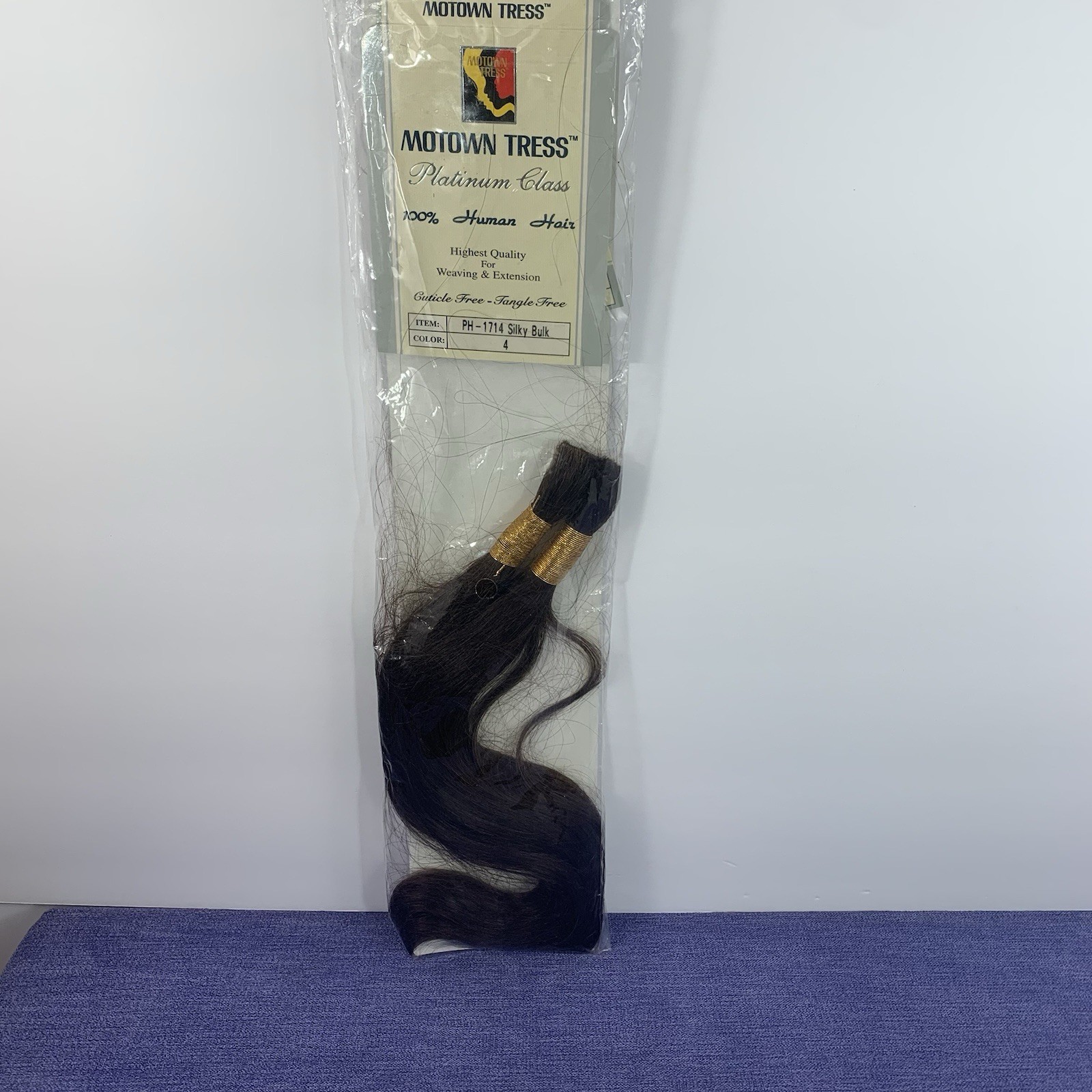 Motown Tress Platinum Class 100% Human Hair PH-1714 Silky Bulk Color 4 Brown