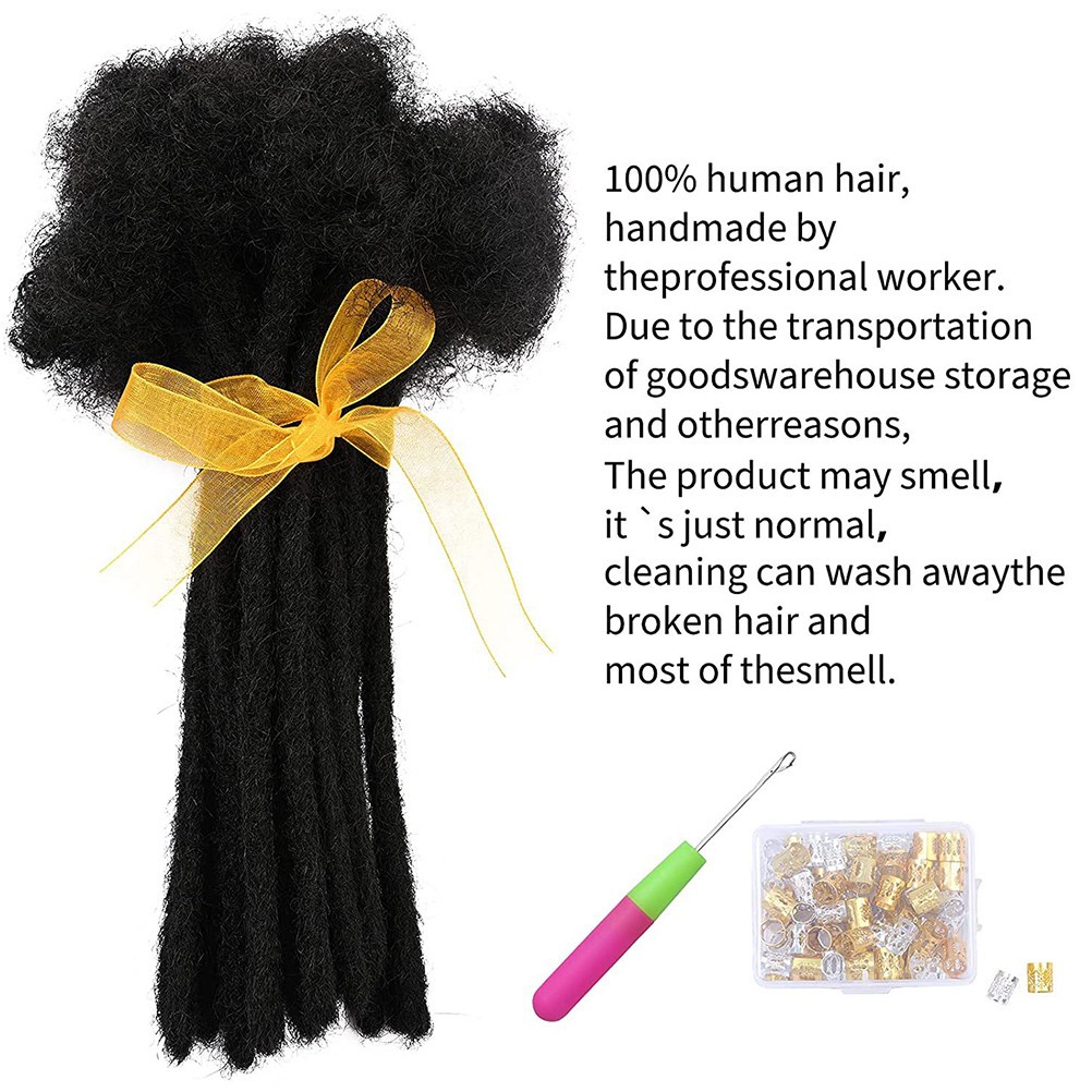 Real Human Hair Dreadlock Extensions Black Loc Natural Hair Dreads