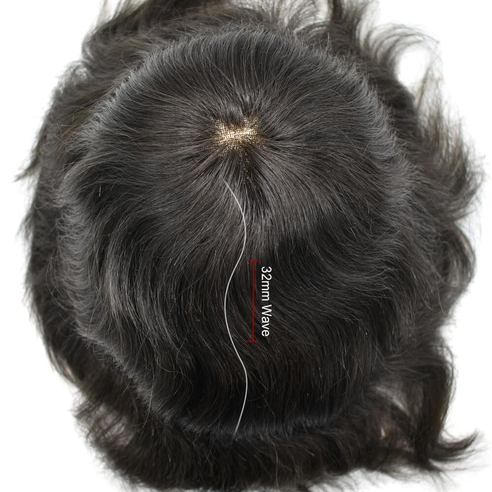 Men’s Toupee Lace Hair System – Fine Welded Lace – 2# DARKEST BROWN 100% Density
