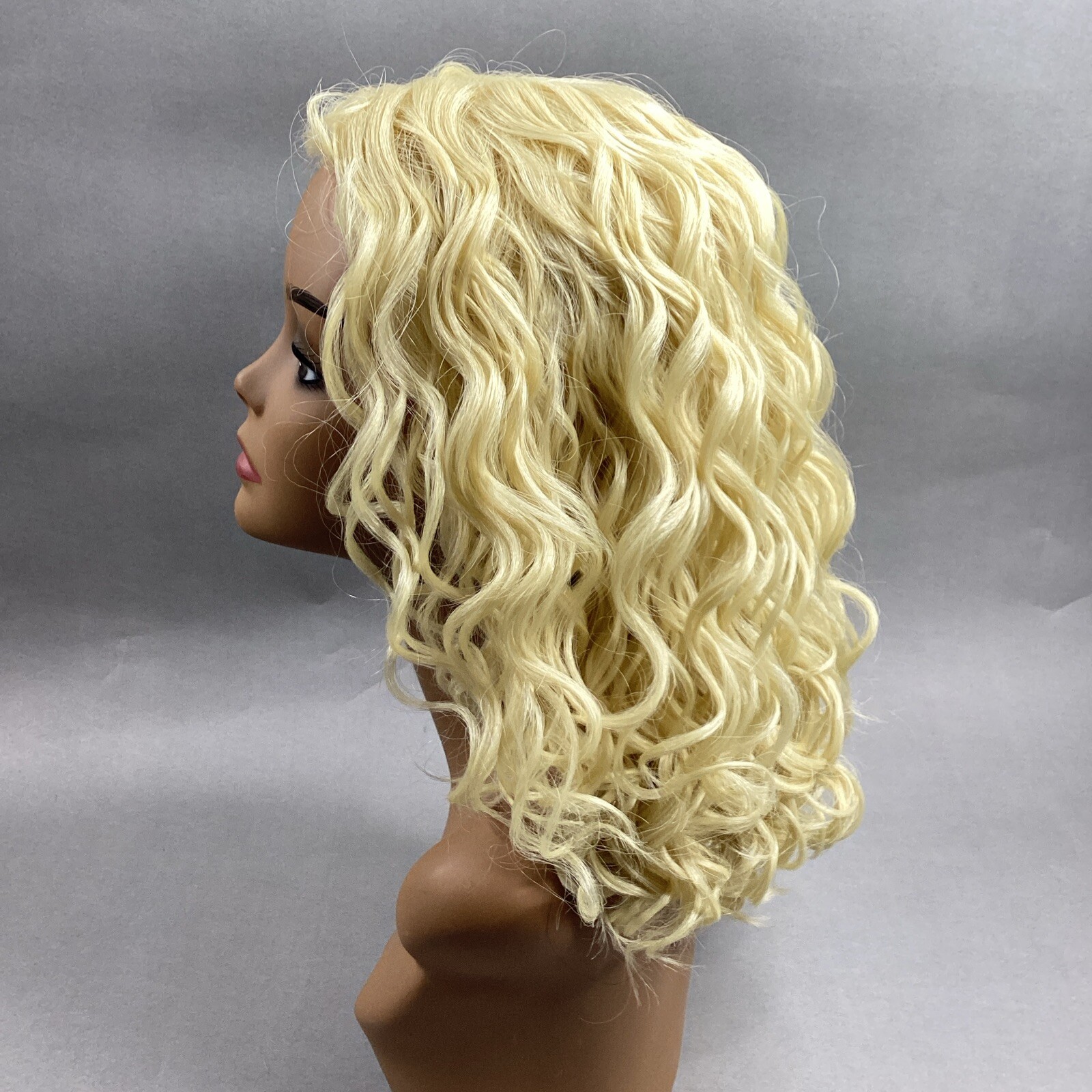 Hayden Long Wavy #613 Platinum Blonde Premium Synthetic Lace Part Wig
