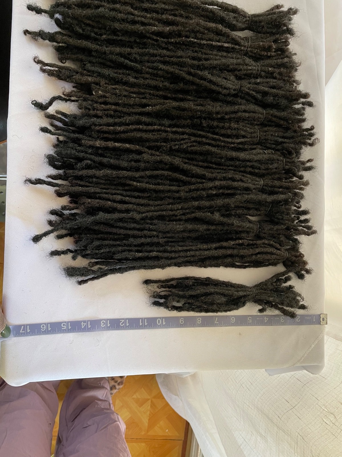 Authentic Nigerian 15 inch black regular sized well kept dreadlocks human hair